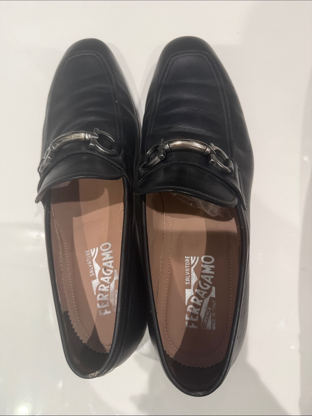 Salvatore Ferragamo Black Leather Bit-Detail Loafers